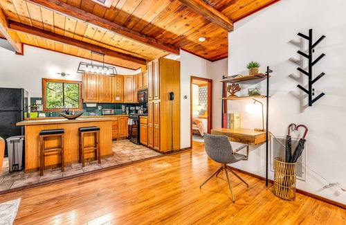 Cazadero House | Secluded, dog-friendly home with hot tub, outdoor dining, washer/dryer, & desk