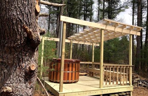 Mehoopany Ski Chalet | Secluded in the Woods Cedar Hot Tub Pet Friendly
