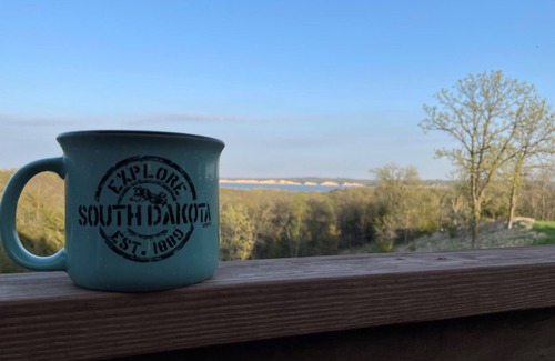 Yankton Cabin | Secluded Lake View Log Cabin on 40 Acres