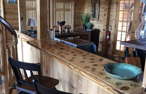 Ferguson Cabin | Secluded log cabin, view, hot tub, 1G internet, WiFi, decks, fire table