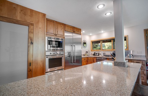 Bozeman House | Secluded mountain-view home with private hot tub, grill, fireplace, & fire table