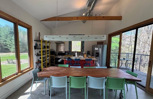 Cornwall Bridge House | Secluded retreat, 13 acres, solar, pool, river views, pet & child friendly