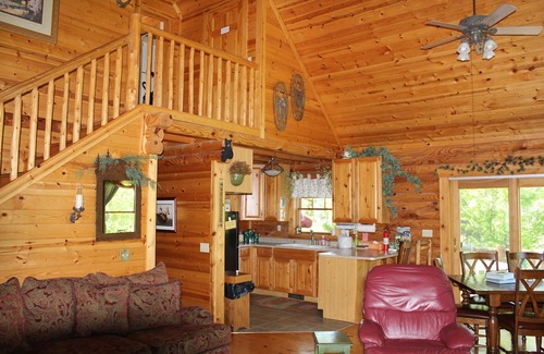 Fulton House | Secluded Riverside Log Home in Southern Michigan