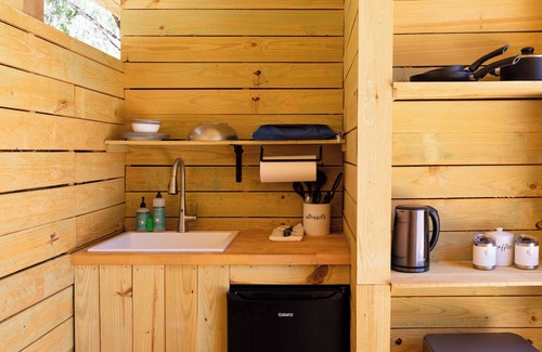 Dripping Springs Cabin | Secluded, Romantic Yurt w/Hot Tub at The Yurtopian - "Dottie"