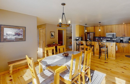New Meadows House | Secluded, updated home with mountain view, woodstove, foosball, & W/D