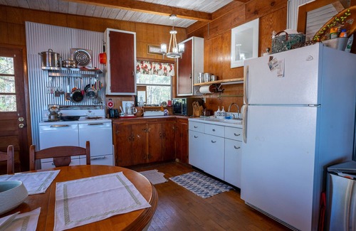Foley Cabin | Secluded waterfront fishing cabin, boat dock, pier, sunsets, boat to beach