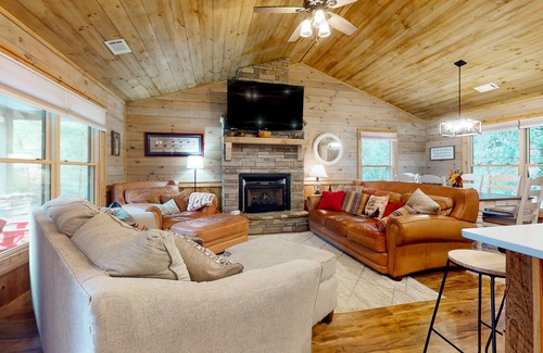 McCaysville House | Secluded waterfront home near downtown with pond, fireplaces & W/D - dogs OK