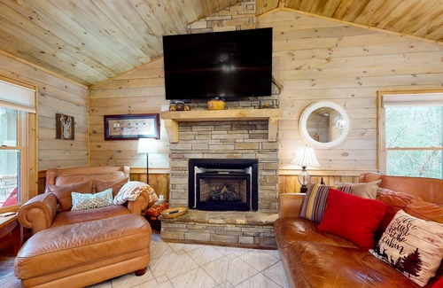 McCaysville House | Secluded waterfront home near downtown with pond, fireplaces & W/D - dogs OK
