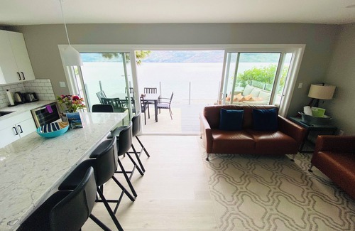Central Okanagan Cabin | Seclusion Bay, Luxury Lakeside Cabin 9. Stunning beachfront on Okanagan Lake.