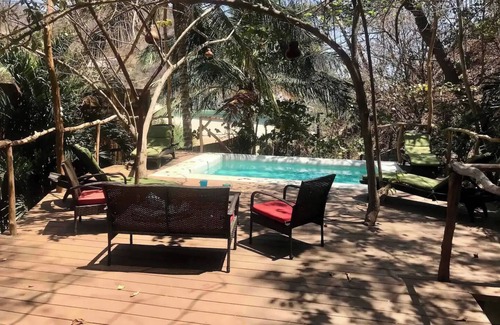 Arroyo Cruz House | Secret virgin front bay pool house and tree casita