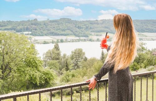 Ohningen Apartment | SeePanorama-Deluxe-Sauna-Massage-Garten-Tranpolin-Tischkicker-Tropical-BBQ-Parken