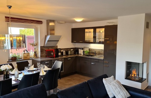 Muritz Villa | Seevilla Monaco at the Fleesensee with fireplace, sauna 38 degrees outdoor whirlpool in the garden