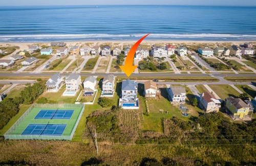 South Nags Head House | Semi-Oceanfront 8 bed with Pool Spa Ocean Views