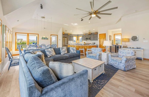 Farrow Shores House | Semi-Oceanfront Dog Friendly Home w/Private Pool, Hot Tub, EV Charger, Game Rm