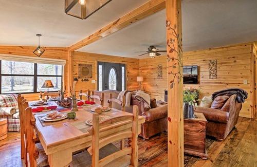 Big Cedar House | Serene Cabins with Decks and 8 Acres on Kiamichi River