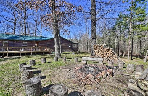 Big Cedar House | Serene Cabins with Decks and 8 Acres on Kiamichi River