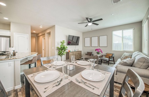 Raisin House | Serene Home with Game Room and Workspace