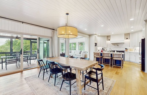 Cleveland House | Serene mountain view home with private pool, firepit, dry sauna, & AC