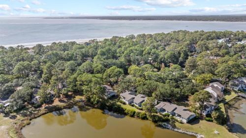 South Beach Villa | Serene, Pet Friendly Sea Pines Villa Near Beach with Pool Access