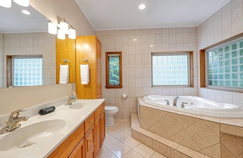 Reeders House | Serene Poconos Home with Private Swimming Pool, Hot Tub, Game Room & more