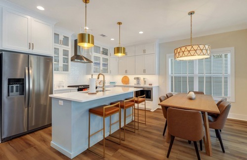 Saint Simons Heights House | Serenity Oasis - Villa 1 - Professionally Designed Duplex Home with Luxurious Heated Pool and Spa!