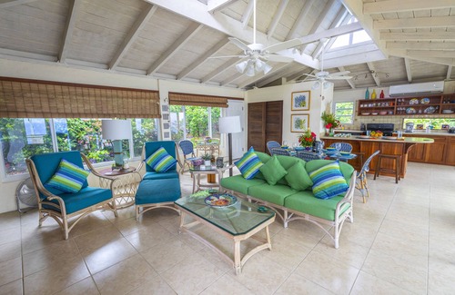 Great Cruz Bay House | Serenity Vista-Sunset Views year round -Cliff front, Pool, A/C throughout