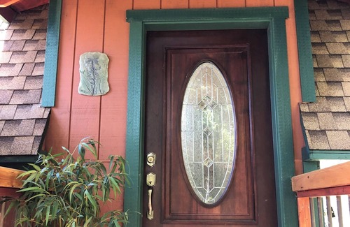 Rough and Ready Cottage | Shangrila with view of wildlife pond above artist's studio in Rough and Ready