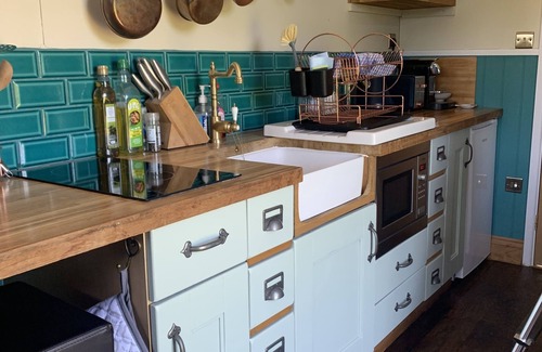 New Forest District Cabin | Shepherds Hut with Scandinavian Hot Tub and hydromassager