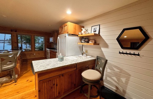 Steuben Cabin | Shoreline solitude, newly built, nestled between evergreens and Pigeon Hill Bay