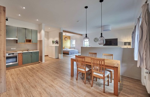 Hohenaschau im Chiemgau Apartment | Sicado-Loft vacation apartment 75 sqm, open-plan living room and bedroom, terrace