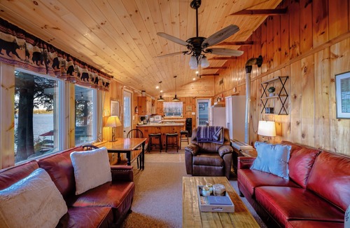 Otis Cabin | Side by Side Cabins on Lake with Private Beach near Acadia National Parknn