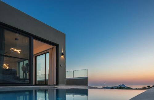 Agios Vasileios Villa | Sigma Villa, Private Swimming Pool Garden, Panoramic Sunset