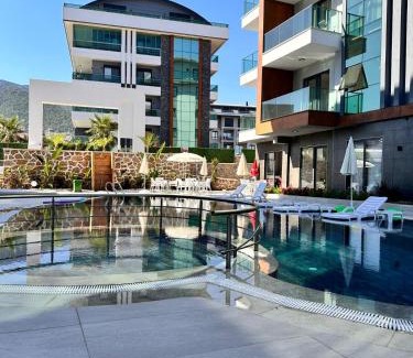 Alanya Apartment | Silece garden suite iki yatak odalı daire