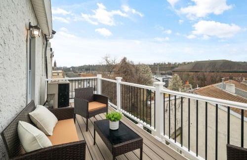 Roxborough-Manayunk Apartment | Silverwood Serenity - Balcony and City Views with Parking