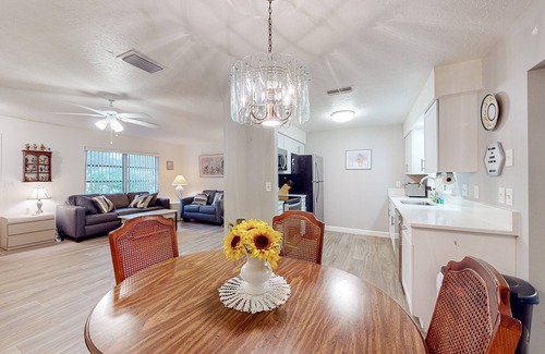 Sarasota Springs House | Single-story home with private yard, enclosed patio, updated interior, & W/D