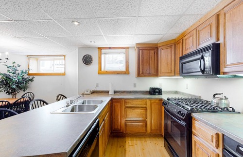 North Troy Condo | Ski-in/ski-out mountain-view condo next to Grammy Jay trail w/board games, W/D