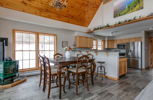 Wellsboro House | Sky High Chalet! Gorgeous home on 10+ acres with hot tub, 2 minutes to Wellsboro