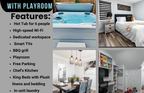 St. Catharines Apartment | Sleeps 10 Near Niagara Falls|Hot Tub|Playroom|ADU