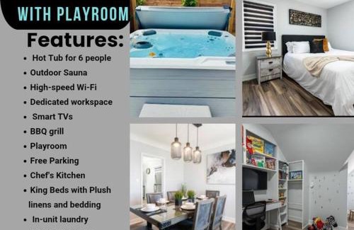 St. Catharines House | Sleeps 10 Near Niagara Falls With Hot Tub ,Playroom & ADU