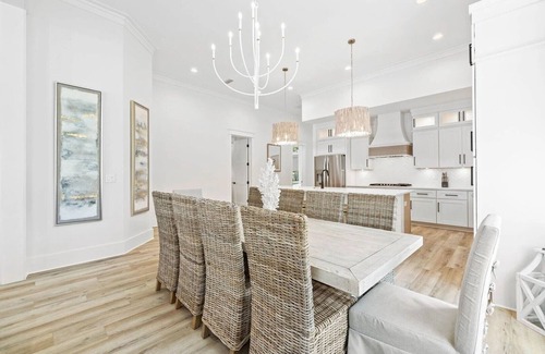 San Juan House | Sleeps 34! 2 Homes, Private Pools, Firepit, Golf Cart, Walk to Beach | Seagrove