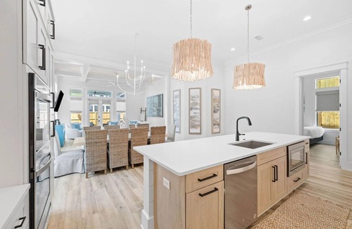 San Juan House | Sleeps 34! 2 Homes, Private Pools, Firepit, Golf Cart, Walk to Beach | Seagrove