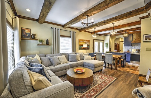Northside House | Sleeps 8, hot tub, family friendly with fenced yard, arcade, fire pit