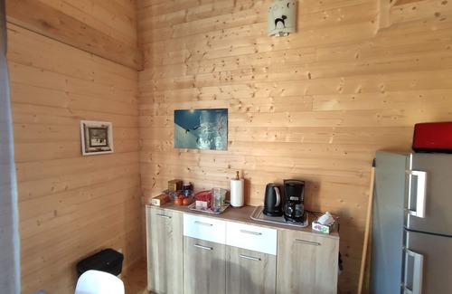 Queige Ski Chalet | Small brand new wooden chalet on 2 levels with terrace