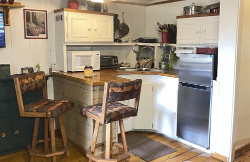 Bonners Ferry Cabin | Small Vintage cabin, river/lakes/mountains! Hi-speed WiFi, Smart TV, pet fee