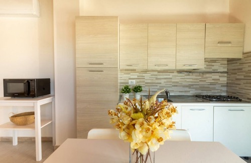 Arbatax Apartment | "Sole" Apartment is on the first floor with a large veranda