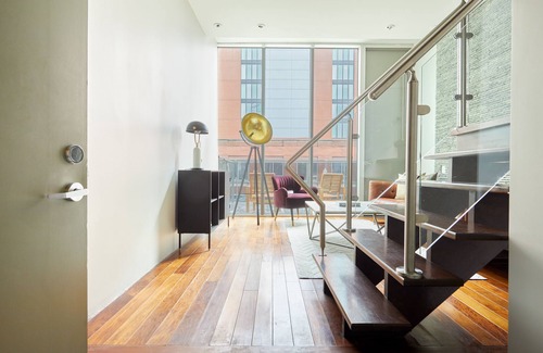 Fashion District Apartment | Sonder The Slate | Lofted King Suite w/Balcony
