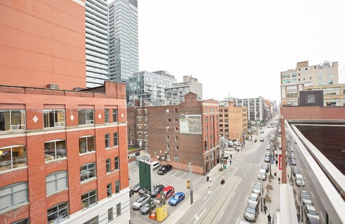 Fashion District Apartment | Sonder The Slate | Superior Lofted King Suite+ w/Balcony
