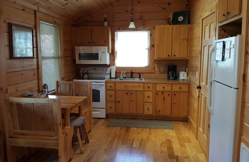 Hillsville Cabin | SOOTHING RAPIDS await at Buck Creek Cabin off Parkway/I-77 near Fancy Gap, VA
