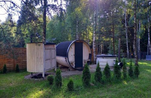 Rybno House | Sosnowa Odnowa - domek na Mazurach z sauną i balią