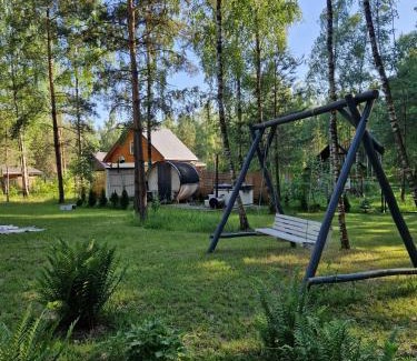 Rybno House | Sosnowa Odnowa - domek na Mazurach z sauną i balią